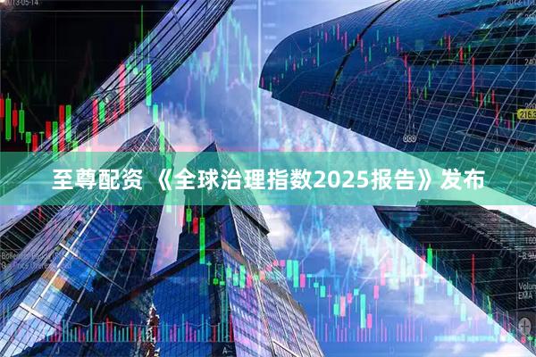 至尊配资 《全球治理指数2025报告》发布